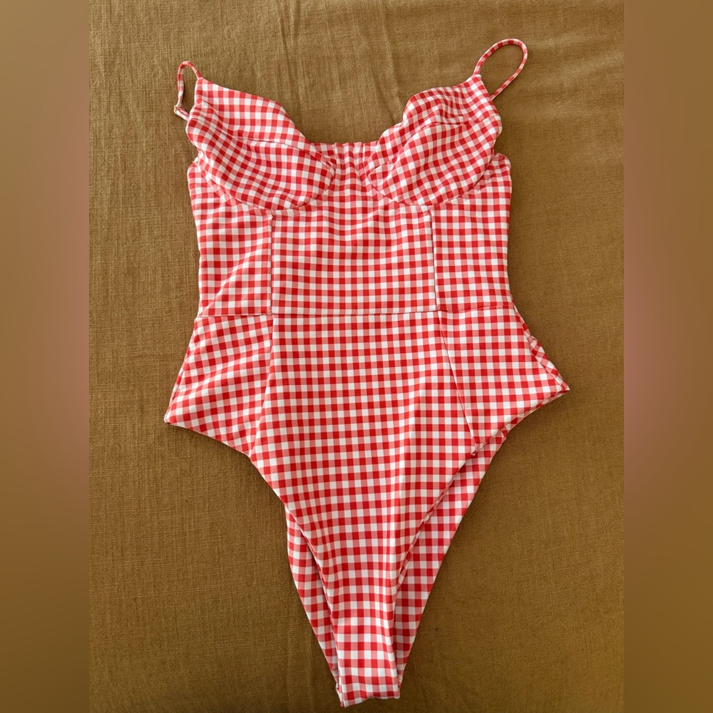 Skatie Red Rachel Checkered Women's One Piece